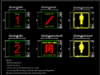 Autocad chi tiết biển hiệu, trụ chống va đập